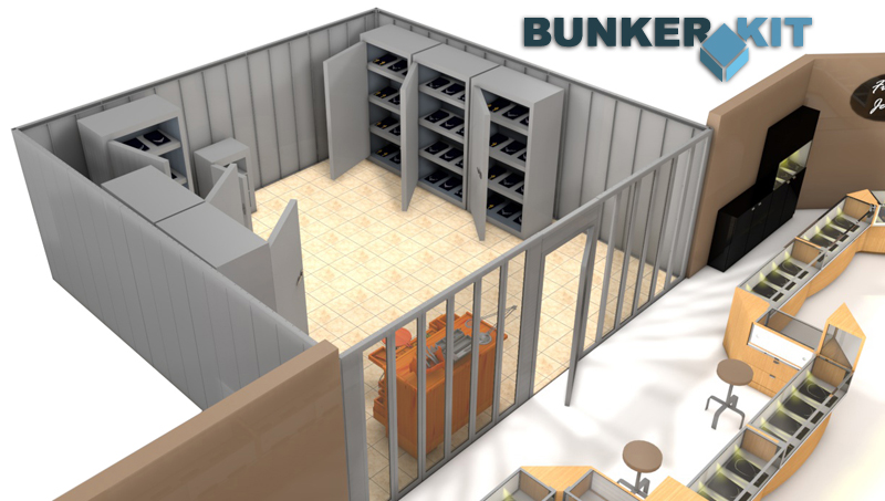 Bunkerkit avec armoire et cloison vitrée